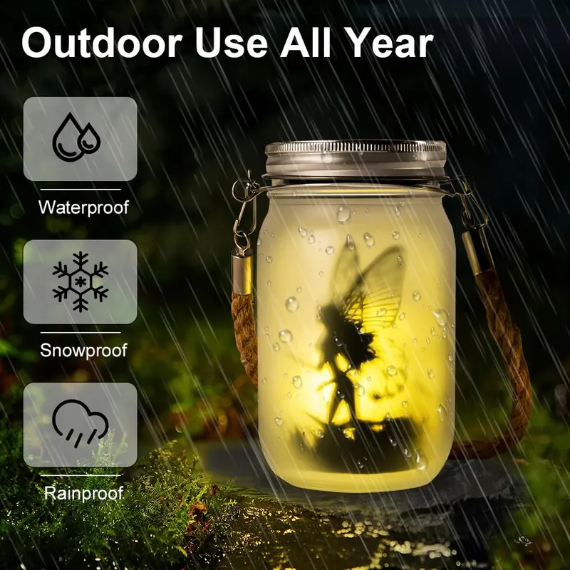 ADIWO Solar LED Tuinlamp Hangend Waterdicht 2 Stuks — foto 6