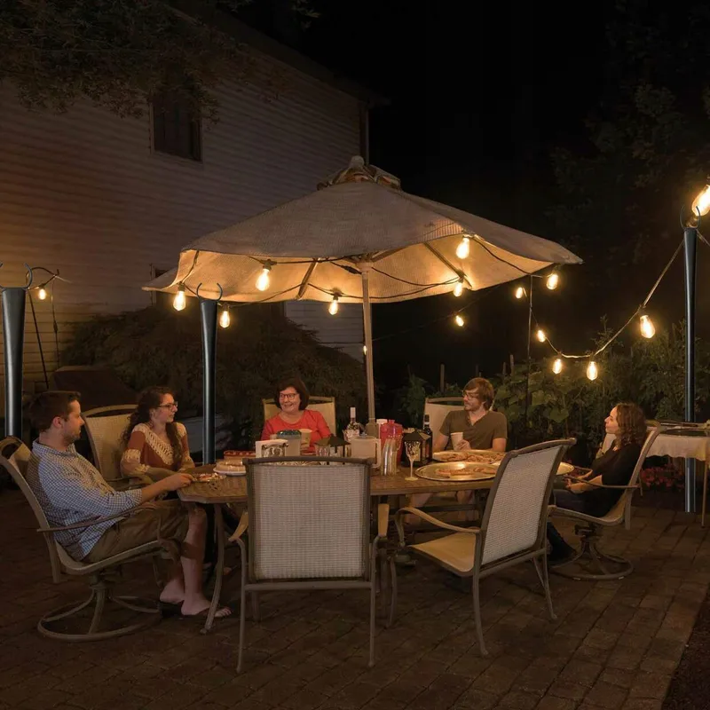 6-Pack Lichtpalen 3m Staal voor Tuin- en Terrasverlichting — foto 8