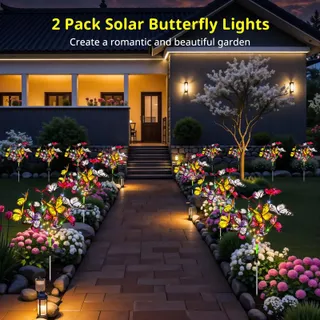 LIUYIFE Solar Vlinderlampjes LED Tuin Balkon 2 Stuks — miniatuur 6