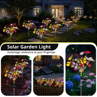 LIUYIFE Solar Vlinderlampjes LED Tuin Balkon 2 Stuks — miniatuur 7
