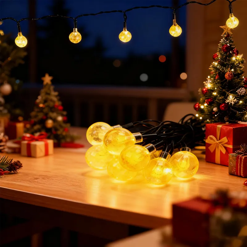 NEWAUSEN Solar Lichtjes Warmwit Tuin Balkon Terras 11m 60 LED IP65 — foto 1