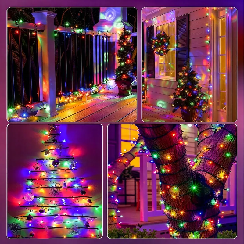AMZXART Solar LED Lichtketting Kristal Afstandsbediening 19 Standen 32M — foto 4