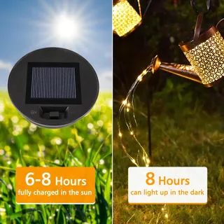 JOYCABIN Set 2 Kappen Voor Solarlampen LED Warm Licht IP65 — miniatuur 3