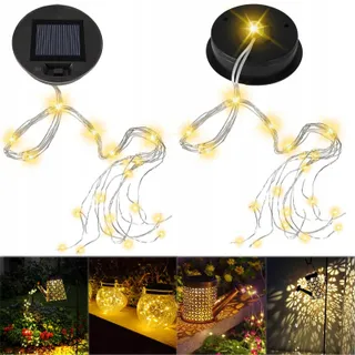 JOYCABIN Set 2 Kappen Voor Solarlampen LED Warm Licht IP65 — miniatuur 1