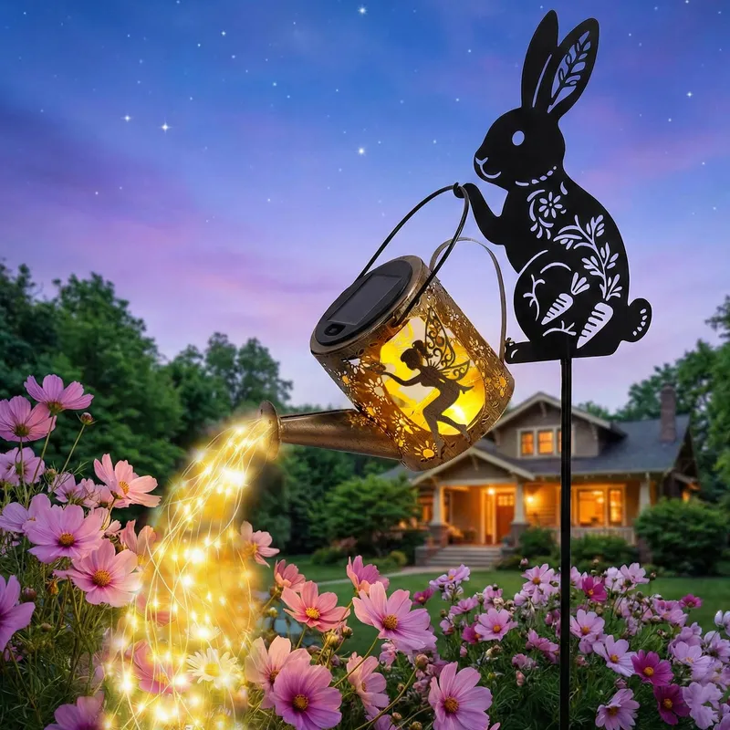 TREMDWOTO Solar LED Gieter Konijn Tuin Terras Waterdicht — foto 1