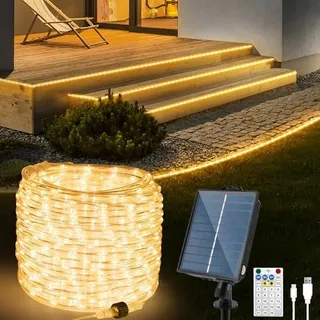 STARRYEVER Solar LED Lichtsnoer 20M 800LED Warmwit Tuin Balkon — miniatuur 1