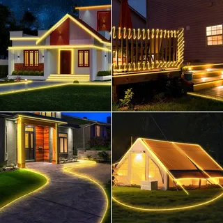 STARRYEVER Solar LED Lichtsnoer 20M 800LED Warmwit Tuin Balkon — miniatuur 6