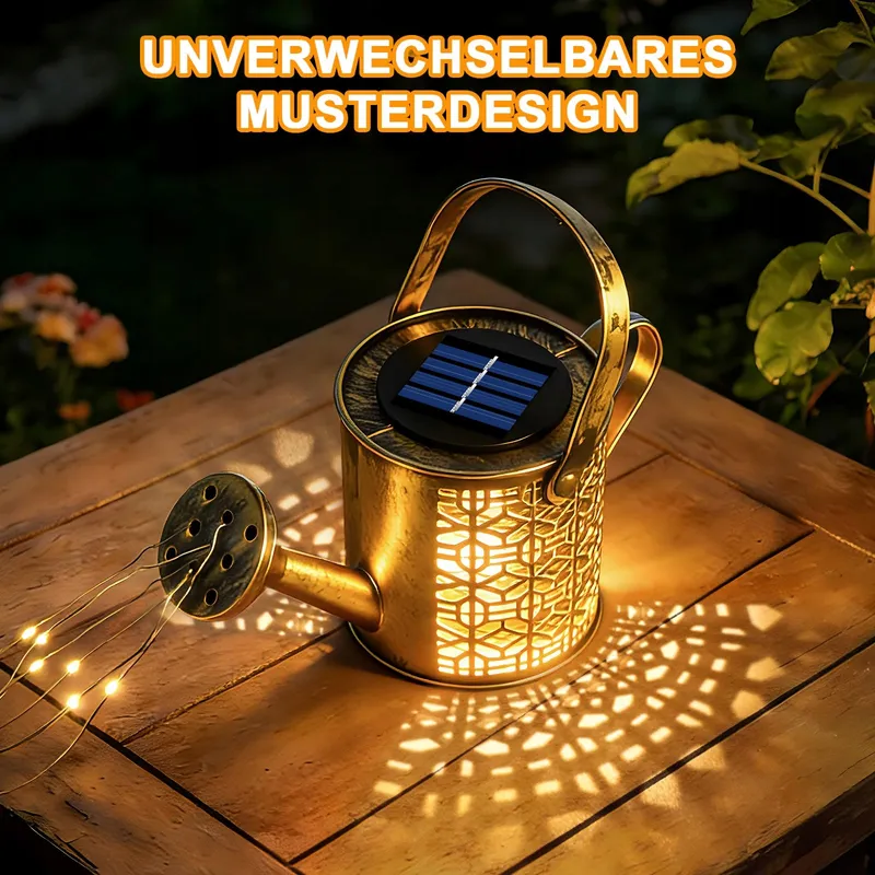 VINTAGE LED Solar Gieter met Lichtketting IP65 voor Tuin 2 Stuks — foto 4