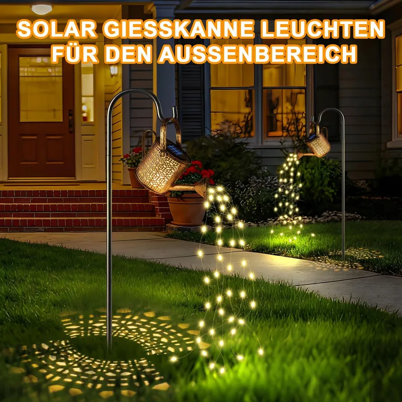 VINTAGE LED Solar Gieter met Lichtketting IP65 voor Tuin 2 Stuks — foto 8