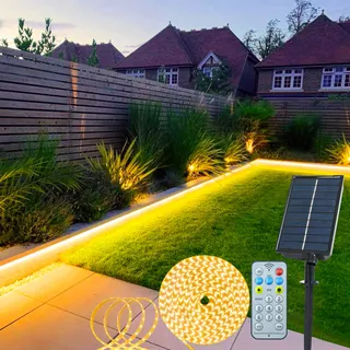 ECHOSARI Solar LED Strip 5M 320 LED Afstandsbediening Waterdicht Tuin — miniatuur 1