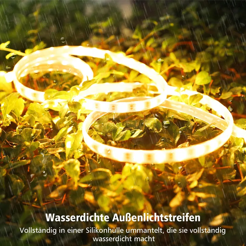 ECHOSARI Solar LED Strip 5M 320 LED Afstandsbediening Waterdicht Tuin — foto 6