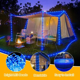 AOFONC Solar LED Lichtslang Buiten Waterdicht 10M 100 LED — miniatuur 3
