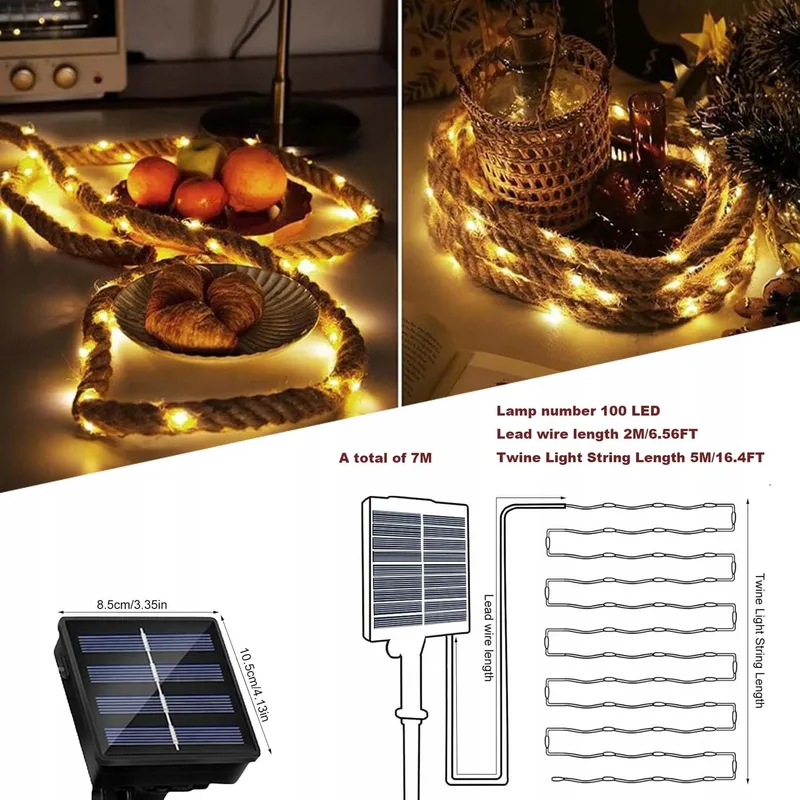 ZEILABANG Solar LED Lamp 5M Waterdicht Tuin Balkon Terras — foto 2