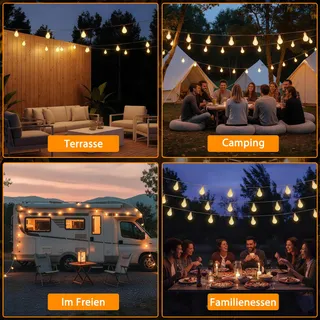 STARRYEVER Vintage LED Buitenlamp 15M Tuin Balkon Patio — miniatuur 5