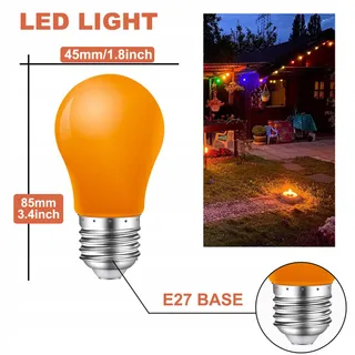 MZYOYO LED Lampen Kleurrijk E27 Buiten Feest Decoratie 10x1W — miniatuur 2
