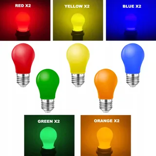 MZYOYO LED Lampen Kleurrijk E27 Buiten Feest Decoratie 10x1W — miniatuur 6