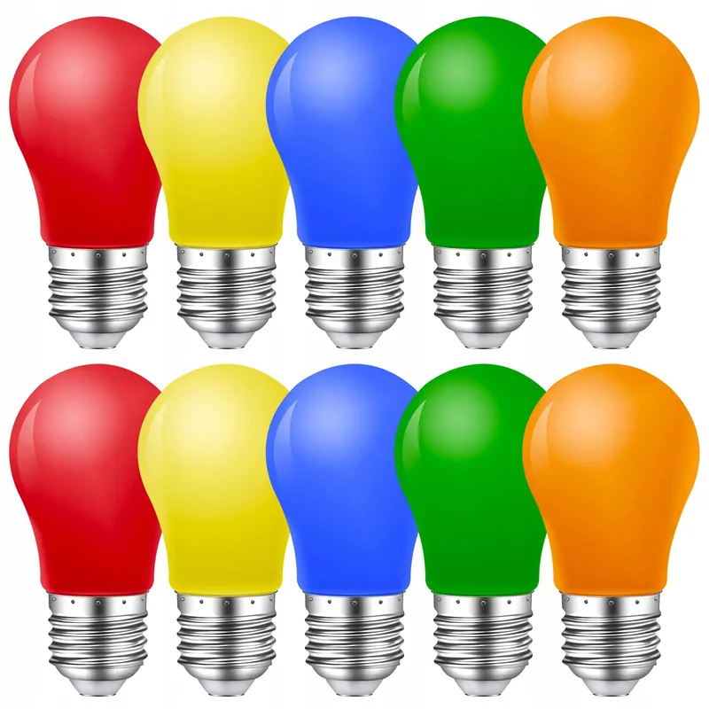 MZYOYO LED Lampen Kleurrijk E27 Buiten Feest Decoratie 10x1W — foto 1