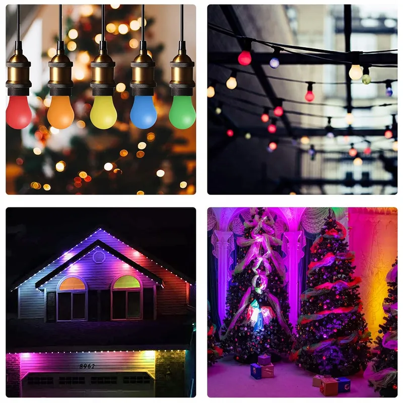 MZYOYO LED Lampen Kleurrijk E27 Buiten Feest Decoratie 10x1W — foto 5