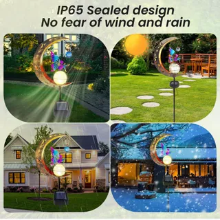VEEKAY Solar LED Tuinlamp Decoratief Waterdicht Terras Balkon — miniatuur 5