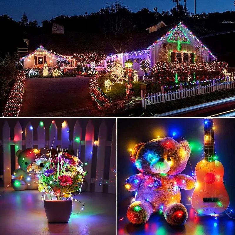 DIWUJI Solar Kerstverlichting Tuin Waterdicht 2x10M 2x100 LED — foto 6