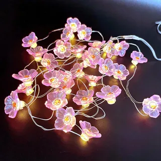 JZK Solar Tuinlamp Roze Bloemen Warmwit 3M LED — miniatuur 7