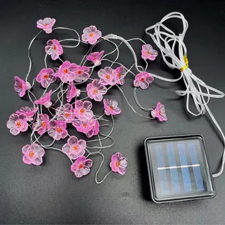 JZK Solar Tuinlamp Roze Bloemen Warmwit 3M LED — miniatuur 6