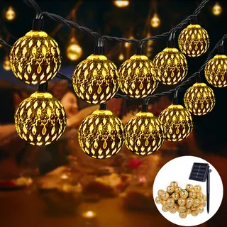 NLNEY Solar LED Lichtsnoer 7M 50 LED Waterdicht Tuin Feest — miniatuur 1