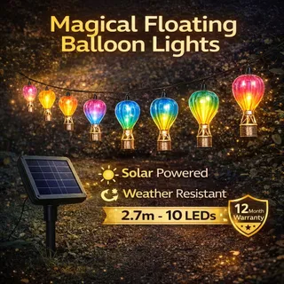 FESTIVE LIGHTS Solar Ballonlamp Buiten Kleurrijk 2,7M 10 LED — miniatuur 5