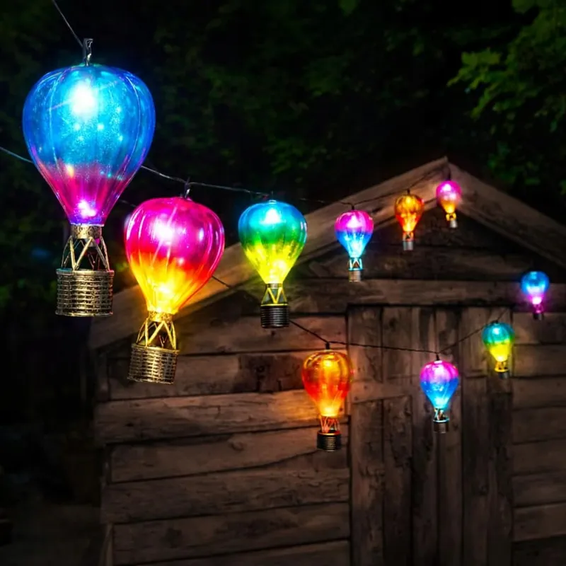 FESTIVE LIGHTS Solar Ballonlamp Buiten Kleurrijk 2,7M 10 LED — foto 1