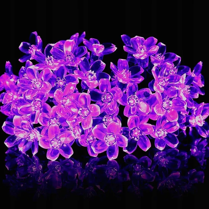 KINGCOO Solar Bloemlampjes Waterdicht Tuin Paars 7M 50 LED — foto 8
