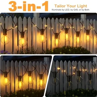 Solar Tuinlichtjes 12M 26 LED Weerbestendig 19 Modi 1800mAh — miniatuur 2