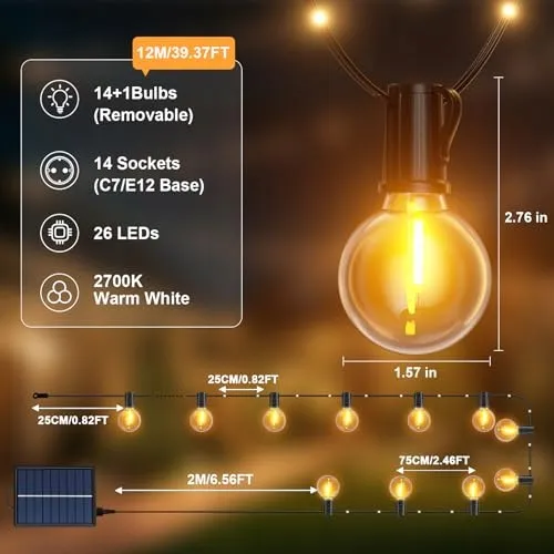 Solar Tuinlichtjes 12M 26 LED Weerbestendig 19 Modi 1800mAh — foto 7