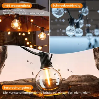 OHLUX Tuinverlichting 16m 26 LED G40 Warm Wit Waterdicht IP65 — miniatuur 2