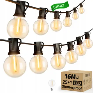 OHLUX Tuinverlichting 16m 26 LED G40 Warm Wit Waterdicht IP65