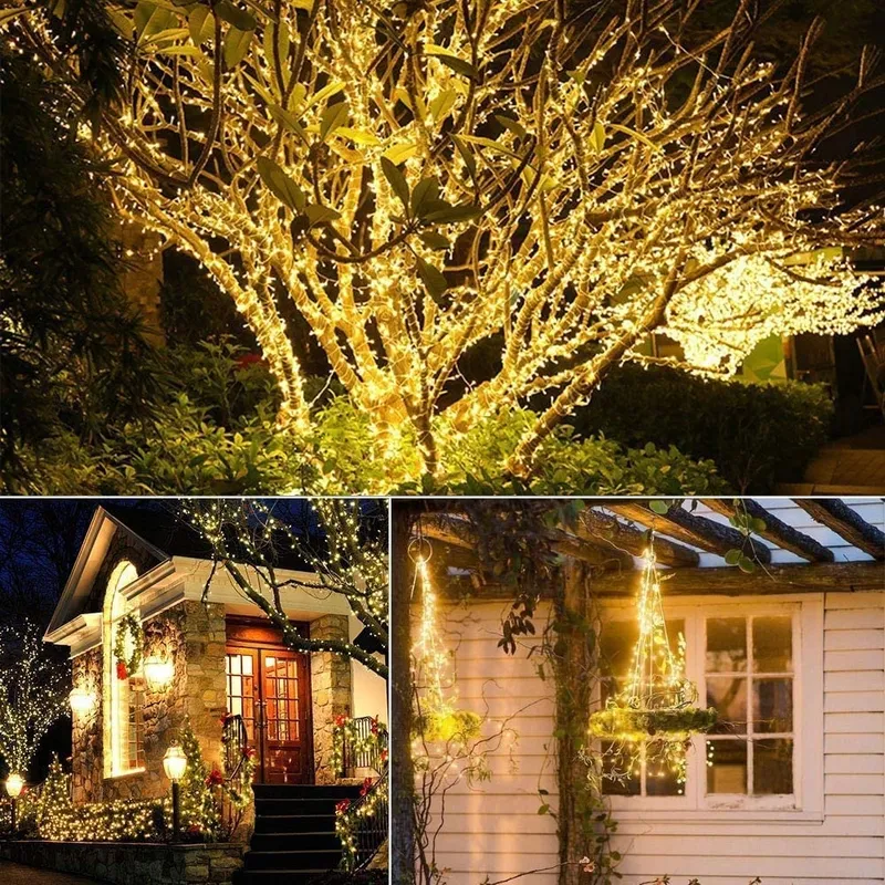 FLINTRONIC Solar Lichtsnoer 32M 300 LED 2x Set Tuin IP64 Waterdicht — foto 7