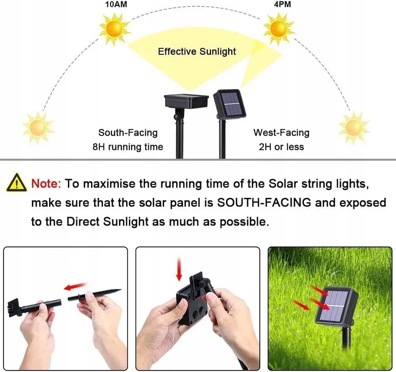 FLINTRONIC Solar Lichtsnoer 32M 300 LED 2x Set Tuin IP64 Waterdicht — foto 4
