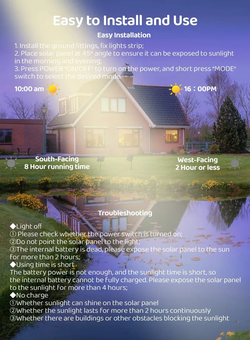 AITESUO Solar LED Strip 5m Warmwit 2700K IP65 Tuin Terras — foto 7