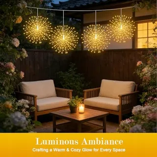 Solar LED Tuinlichtjes 360 LED IP65 Waterdicht Terras Balkon — miniatuur 9