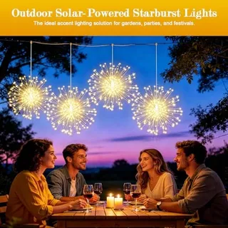 Solar LED Tuinlichtjes 360 LED IP65 Waterdicht Terras Balkon — miniatuur 7