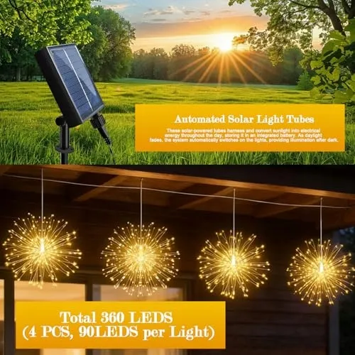 Solar LED Tuinlichtjes 360 LED IP65 Waterdicht Terras Balkon — foto 5