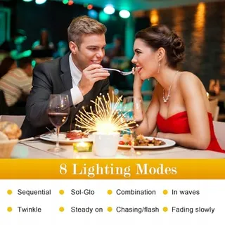 Solar LED Tuinlichtjes 360 LED IP65 Waterdicht Terras Balkon — miniatuur 4