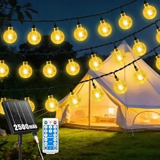 RJEDL Solarlamp 12M 60LED Waterdicht Tuin Terras Balkon — miniatuur 1