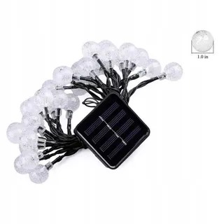 TUOKAY Solar Lichtsnoer Waterdicht Paars Tuin Balkon 6,5m 30 LED — miniatuur 6