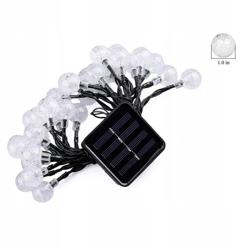 TUOKAY Solar Lichtsnoer Waterdicht Paars Tuin Balkon 6,5m 30 LED — foto 6