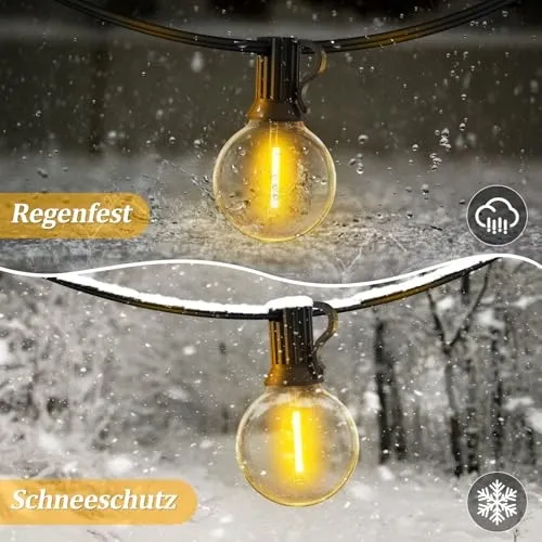 WARLISOU LED Lichtslinger Buiten Dimbaar Warmwit 30M Afstandsbediening — foto 6