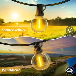 WARLISOU LED Lichtslinger Buiten Dimbaar Warmwit 30M Afstandsbediening — miniatuur 5