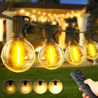 WARLISOU LED Lichtslinger Buiten Dimbaar Warmwit 30M Afstandsbediening — miniatuur 1