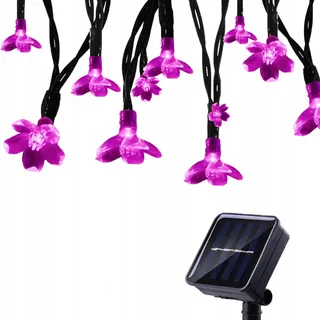 Solar Lichtsnoer Buiten Bloemen 8 Modi 7m 50 LED — miniatuur 1
