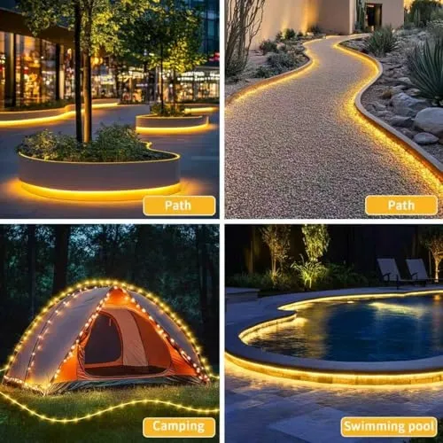 Solar Lichtketting Buiten Waterdicht Warmwit 8 Standen 53m 500 LED — foto 8