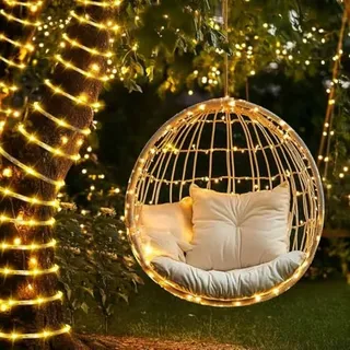 Solar Lichtketting Buiten Waterdicht Warmwit 8 Standen 53m 500 LED — miniatuur 7